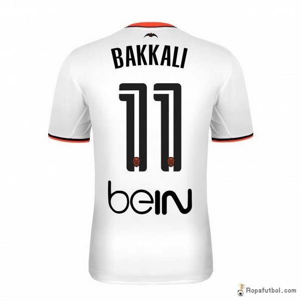 Camiseta Valencia Replica Primera Ropa Bakkali 2016/17 Blanco